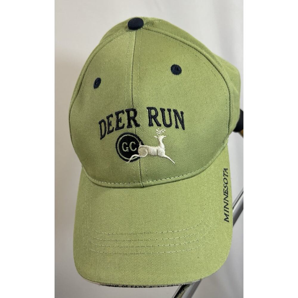 Deer Run GC Golf Hat Imperial Strapback Green Dad Cap Cotton Minnesota